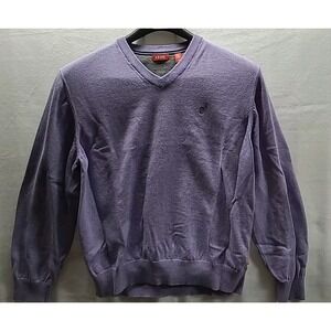 IZOD Men's Sweater Pullover Stretch Sz Large Lavendar‎ V-Neck Long Sleeves